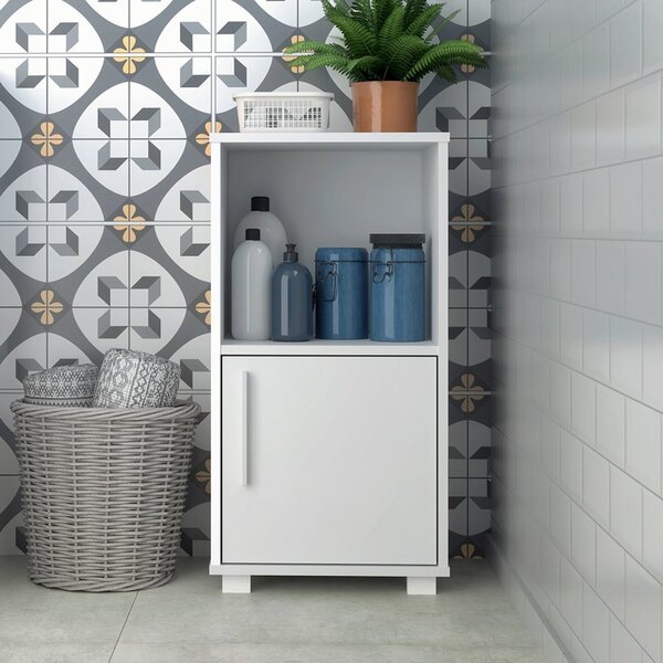 Balcão Multiuso 1 Porta 1 Nicho Mdp Brv Móveis Branco