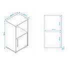 Balcão Multiuso 1 Porta Com Nicho Multimóveis Cr30018 Branco