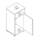 Balcão Multiuso 1 Porta E Nicho Linha B's Branco