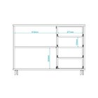 Balcão Multiuso 1 Prateleira 4 Gavetas Branco Branco