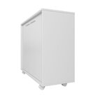 Balcão Multiuso 2 Portas 1 Prateleira Com Rodízios Branco Bra