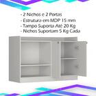 Balcao Multiuso 2 Portas 2 Nichos 120x80 B06 Novam