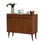 Balcão Multiuso 3 Portas 1 Prateleira Pés Retrô Himmel - Frei