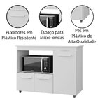 Balcão Multiuso 3 Portas E Armário Aéreo 4 Portas Luni Savana