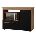 Balcão Multiuso 3 Portas E Armário Aéreo 4 Portas Luni Savana