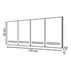 Balcão Multiuso 3 Portas E Armário Aéreo 4 Portas Luni Savana