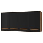 Balcão Multiuso 3 Portas E Armário Aéreo 4 Portas Luni Savana