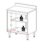 Balcão Multiuso 70 Cm Multimóveis Sicília, 2 Portas - 3114.852