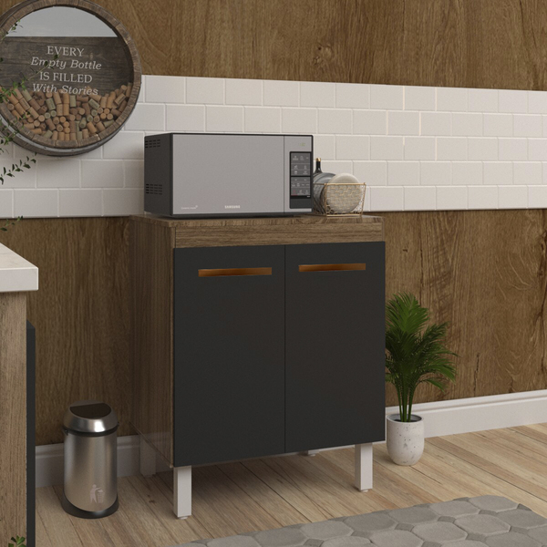 Balcão Multiuso Armário Para Cozinha Microondas Forno Jane Mo