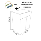 Balcão Multiuso Branco Em Mdf