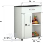 Balcão Multiuso Branco Mdp Suporte Para Forno Elétrico