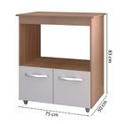 Balcao Multiuso C/ Tampo 83 Cm 2p Angela Sav Off White Mobbs