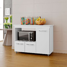 Balcao Multiuso C/ Tampo 83 Cm 3p Liza Branco Mobbs