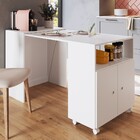 Balcão Multiuso Com Mesa Retrátil Funcionale A05 Branco - Mpo