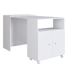 Balcão Multiuso Com Mesa Retrátil Funcionale A05 Branco - Mpo