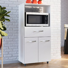 Balcao Multiuso Com Nicho 2p 1g Luna Branco Mobbs