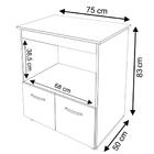 Balcao Multiuso Com Nicho 75cm 9450 Mobbs