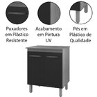 Balcão Multiuso De Cozinha 2 Portas Helena Savana / Off White