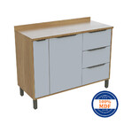 Balcão Multiuso De Cozinha Com Tampo 01 Porta E 04 Gavetas 12