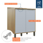 Balcão Multiuso De Cozinha Com Tampo 02 Portas E 01 Prateleir