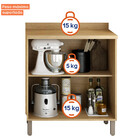 Balcão Multiuso De Cozinha Com Tampo 02 Portas E 01 Prateleir