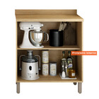 Balcão Multiuso De Cozinha Com Tampo 02 Portas E 01 Prateleir