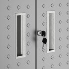 Balcão Multiuso Em Aço 2 Portas Pés Com Rodizio Com Tampo Tit