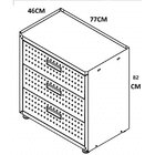 Balcão Multiuso Em Aço 3 Gavetas Com Tampo Titanium Itatiaia