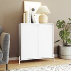 Balcão Multiuso Em Mdp 12mm 2 Portas 2 Prateleiras Branco