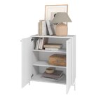 Balcão Multiuso Em Mdp 12mm 2 Portas 2 Prateleiras Branco