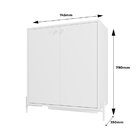 Balcão Multiuso Em Mdp 12mm 2 Portas 2 Prateleiras Branco