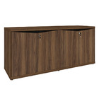 Balcão Multiuso Escritório Sala 04 Portas 160cm Y37 A02 Nogal