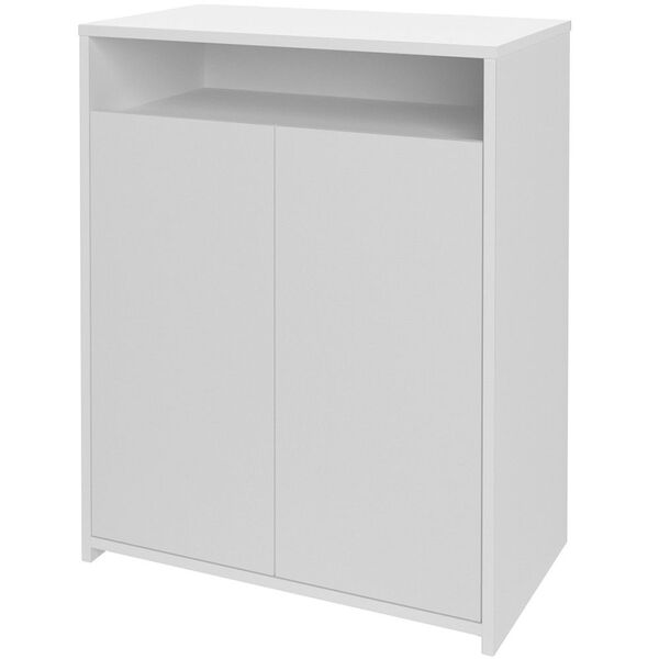 Balcão Multiuso Escritório Sala Cool A02 02 Portas Branco - L