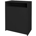 Balcão Multiuso Escritório Sala Cool A02 02 Portas Preto - Ly