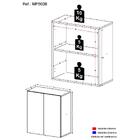 Balcão Multiuso Organizador Para Banheiro 2 Portas 63cm Multi