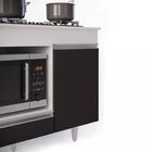 Balcão Multiuso Para Cooktop 4 Bocas Georgia Branco/preto - L