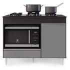 Balcão Multiuso Para Cooktop 4 Bocas Georgia Preto/cinza - Lu