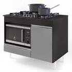 Balcão Multiuso Para Cooktop 4 Bocas Georgia Preto/cinza - Lu