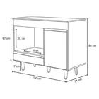 Balcão Multiuso Para Cooktop 4 Bocas Georgia Preto - Lumil Mó