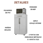 Balcão Multiuso Para Cozinha Juliana 2 Portas Branco Flex Ajl