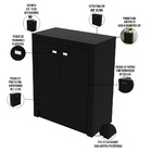 Balcão Multiuso Para Escritório Sala 02 Portas Ourence T01 Pr