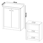 Balcão Multiuso Para Escritório Sala 02 Portas Ourence T01 Pr