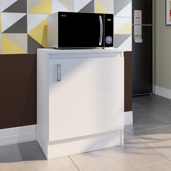 Balcão Multiuso Para Fogão E Forno 1 Porta Vitória Branco