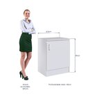 Balcão Multiuso Para Fogão E Forno 1 Porta Vitória Branco