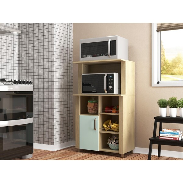 Balcão Multiuso Para Forno/micro 1 Porta Ravenna Cor Carvalho