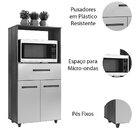 Balcão Multiuso Para Micro-ondas 2 Portas 1 Gaveta Nalu Branco