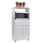 Balcão Multiuso Para Micro-ondas 2 Portas 1 Gaveta Nalu Branco