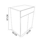 Balcão Multiuso Preto Em Mdf