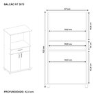 Balcão Multuso Para Forno E Microondas 2 Portas Nt 3070 Branc