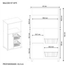 Balcão Multuso Para Forno E Microondas Com Fruteira 1 Porta N